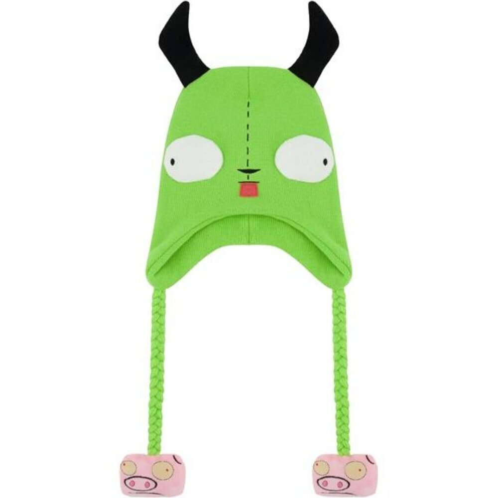 Invader Zim Gir Beanie Hat Knit Winter Cap with Ears Cosplay Costume Warm